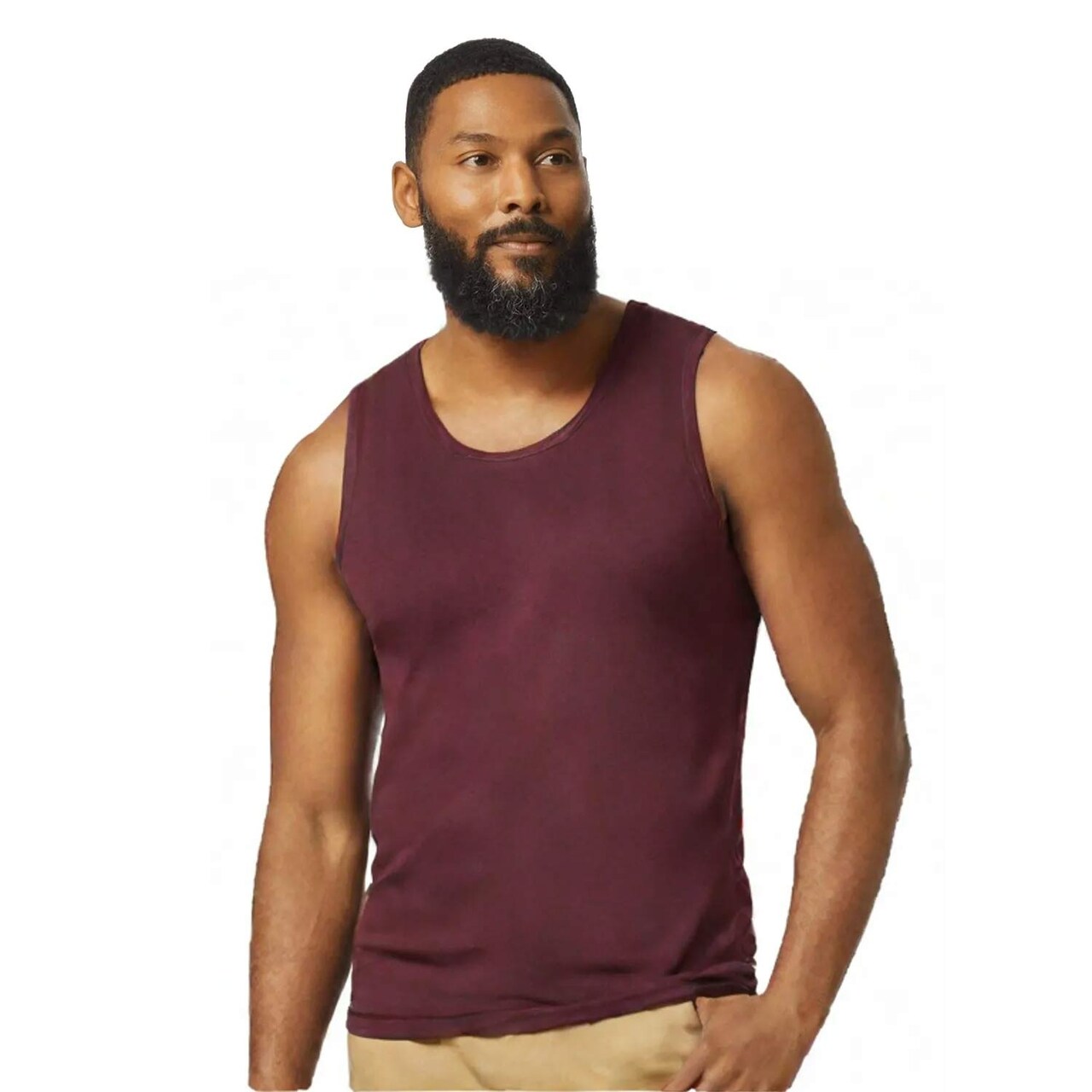 Gildan Heavy Cotton Unisex Crew Neck Tank Top for Ready Print & Casual Cotton Sleeveless Shirt